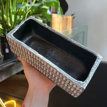 Load image into Gallery viewer, 9” Rectangular Textured Planter Pot