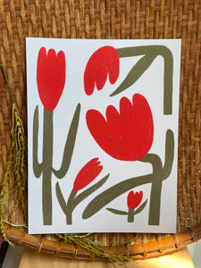Red Flowers Print
