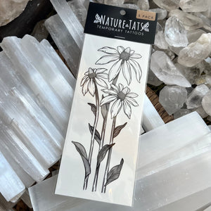 Coneflower Temporary Tattoo