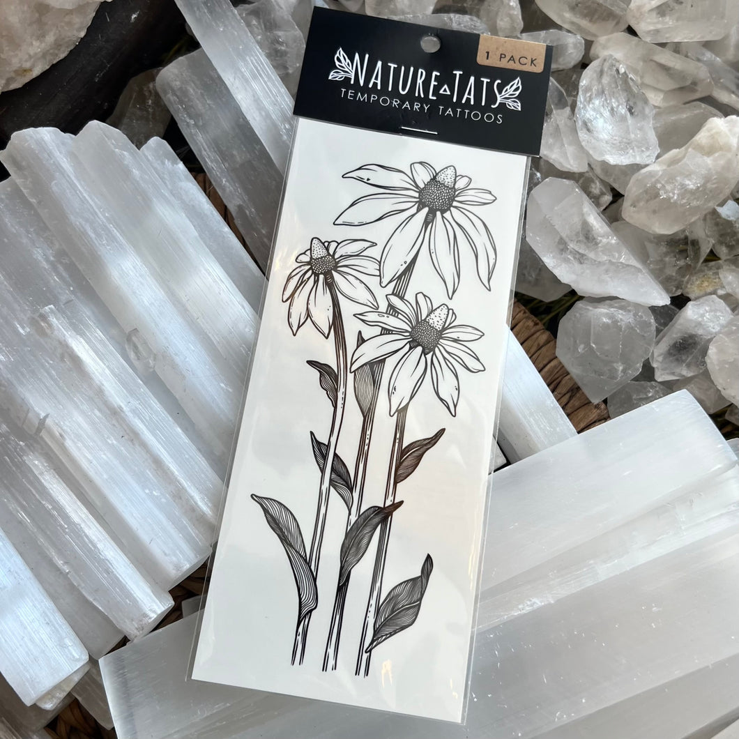 Coneflower Temporary Tattoo
