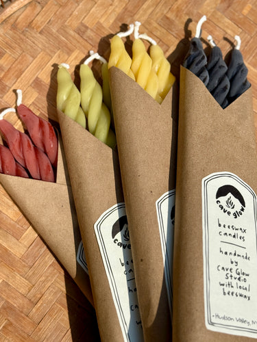 Beeswax Spiral Tapered Candles (4 options!)