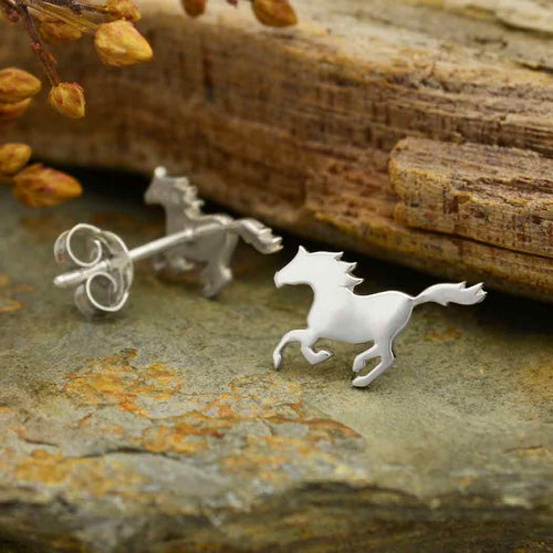 Horse Stud Earrings - Sterling Silver