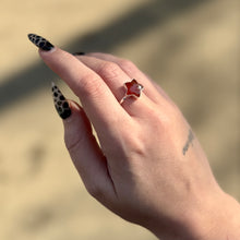Load image into Gallery viewer, Carnelian Star Ring - Sterling Silver
