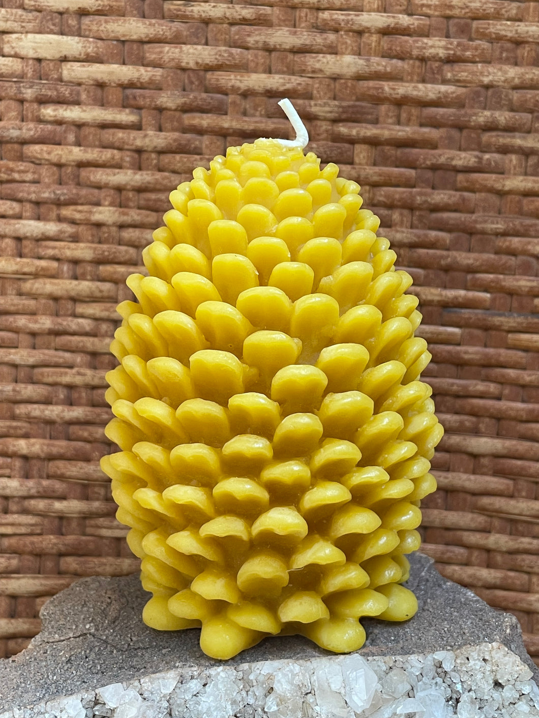 Pinecone Beeswax Candle