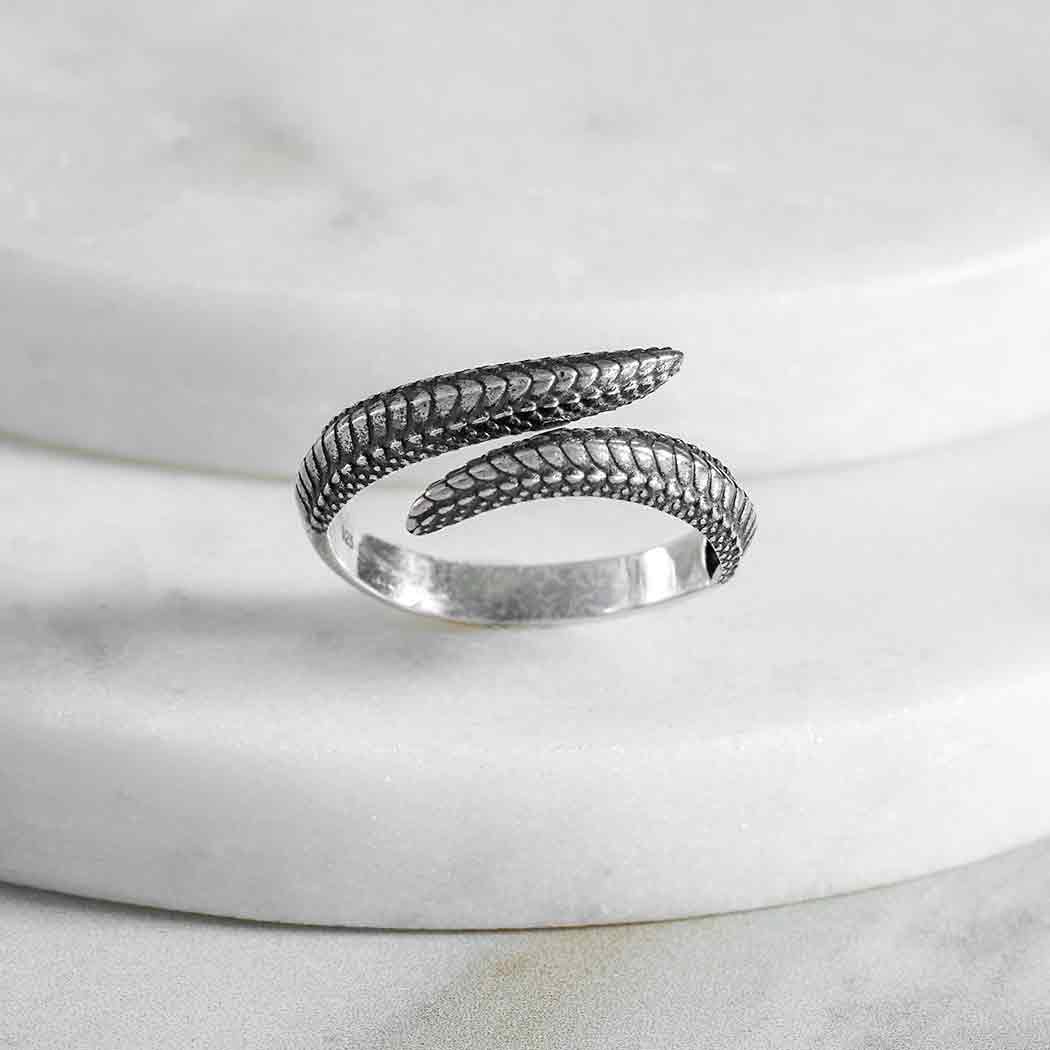 Adjustable Dragon Scales Ring - Sterling Silver