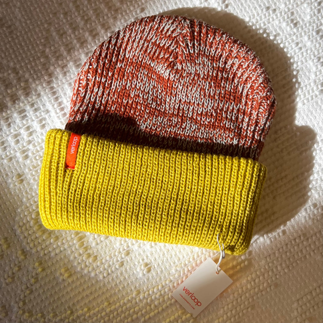 Colorblock Plush Knit Beanie