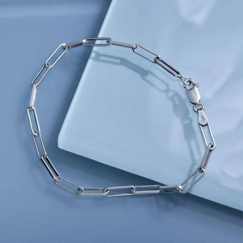 Paperclip Chain Bracelet - Sterling Silver