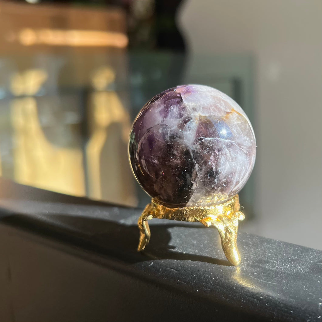 Chevron Amethyst Sphere