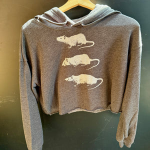 Rats Cropped Hoodie