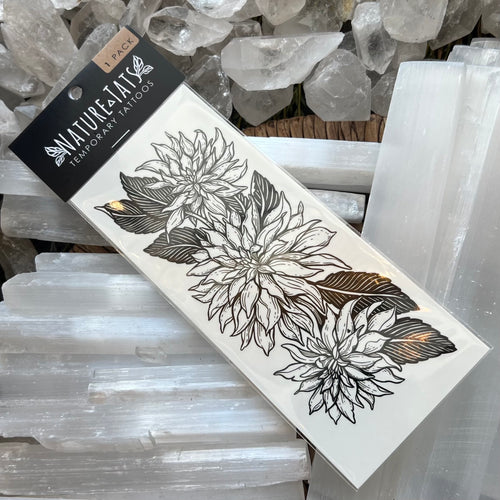 Dahlia Flower Temporary Tattoo