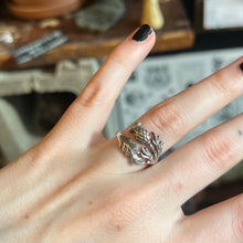 Load image into Gallery viewer, Adjustable Thistle Ring - Sterling Silver