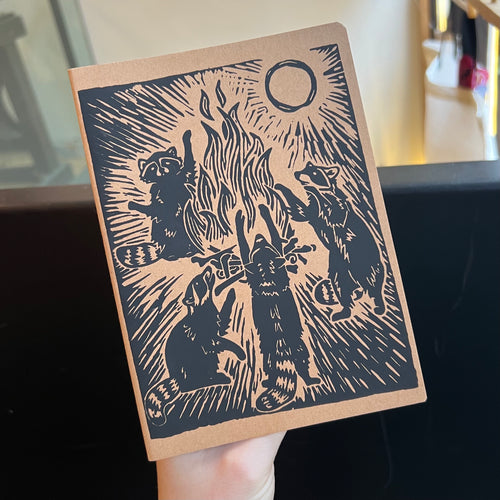 Raccoon Bonfire Notebook