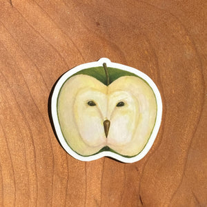 Owl Apple Sticker