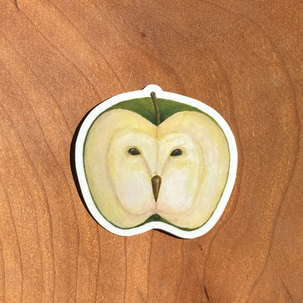 Owl Apple Sticker