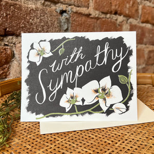 With Sympathy Orchids Card