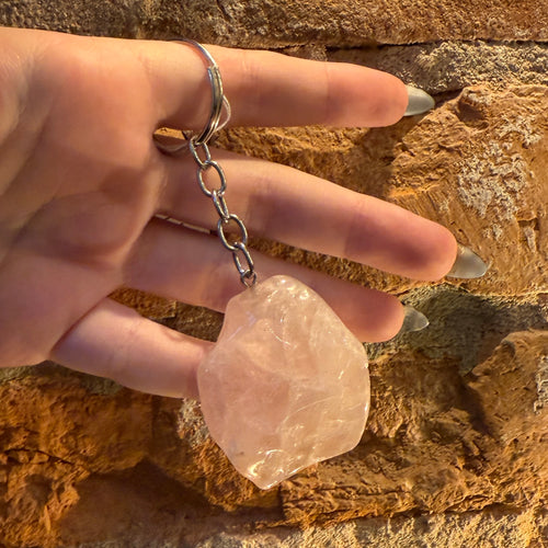 Rose Quartz Keychain