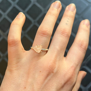 Raw Rose Quartz Ring