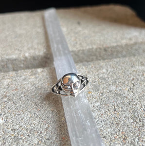 Chunky Alien Ring - Sterling Silver