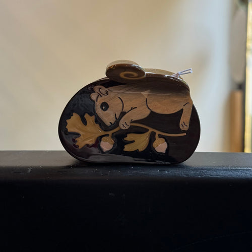 Squirrel w/ Oak & Acorn Hair Claw