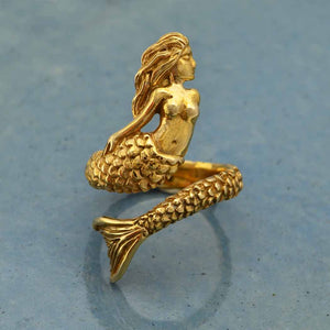 Adjustable Mermaid Ring - Bronze