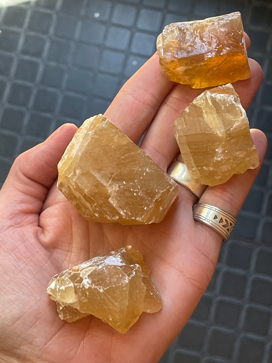 Honey Calcite - Rough