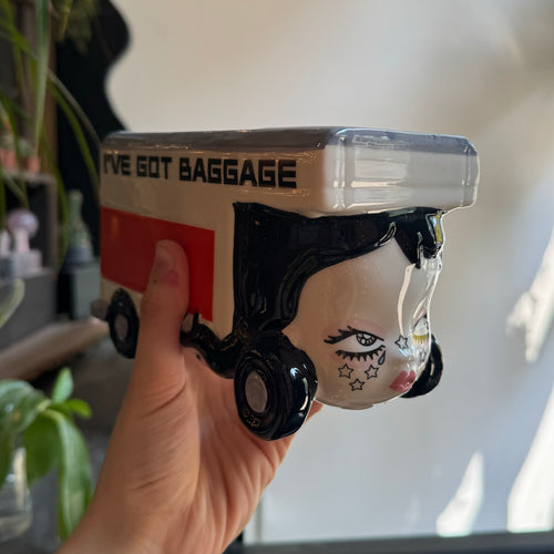 I’ve Got Baggage Ceramic Planter