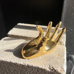 Gold Hand Sphere Stand