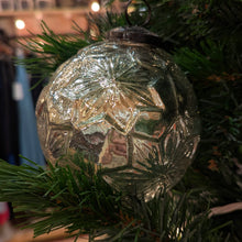 Load image into Gallery viewer, Silver Snowflake Glass Ornament