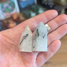 Load image into Gallery viewer, Tourmaline in Quartz Standing Point