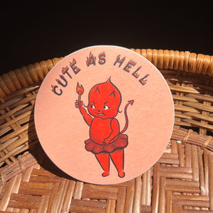 Cute As Hell Kewpie Sticker