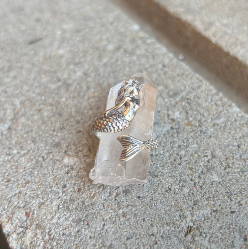 Adjustable Mermaid Ring - Sterling Silver