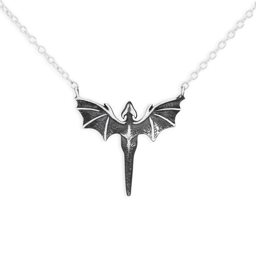 Flying Dragon Necklace - Sterling Silver