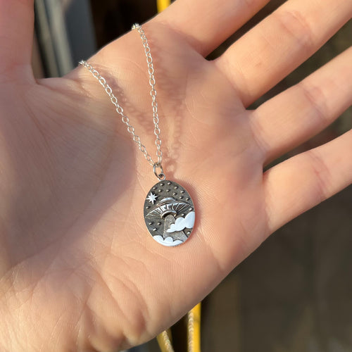 UFO Necklace - Sterling Silver