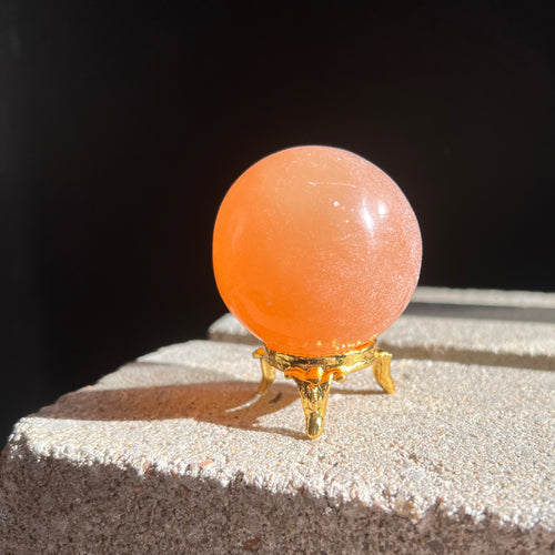 Orange Selenite Sphere