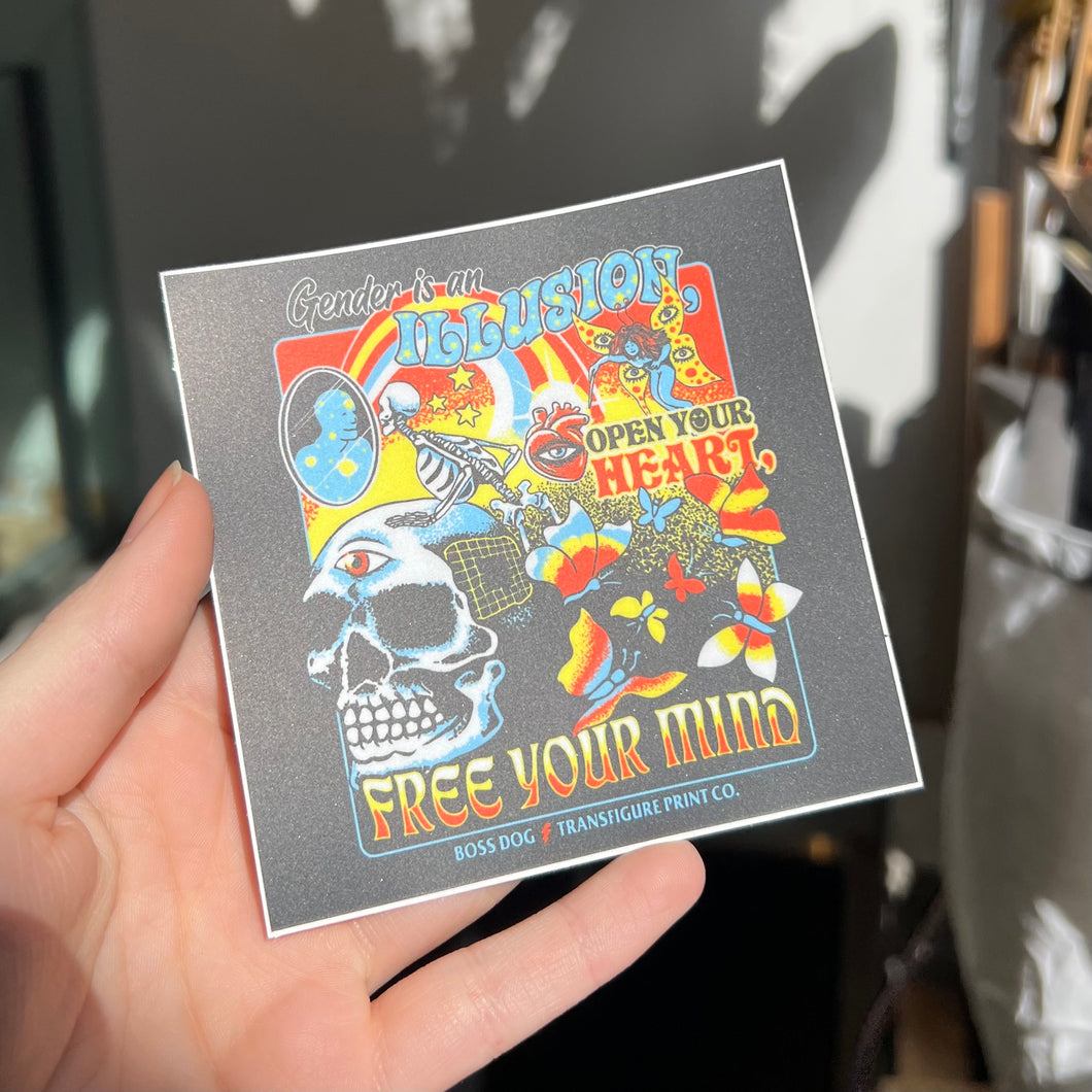 Gender Is An Illusion Sticker