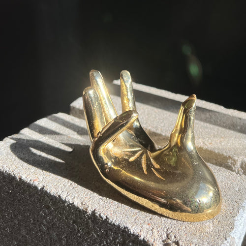 Gold Hand Sphere Stand