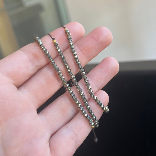 Adjustable Pyrite Bead Bracelet