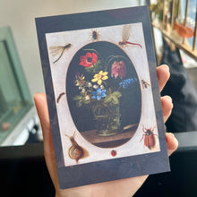 Load image into Gallery viewer, Flowers with Insects and a Snail Postcard