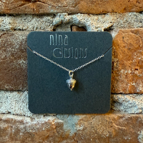 Acorn Necklace - Sterling Silver