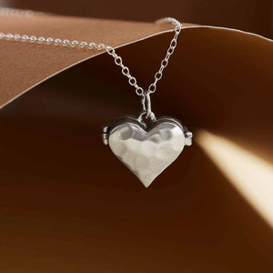 Heart Locket Necklace - Sterling Silver