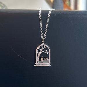 Graveyard Charm Necklace - Sterling Silver