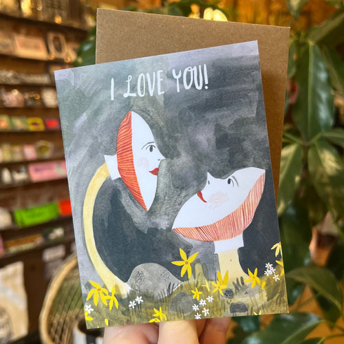 I Love You Mushroom Friends Card