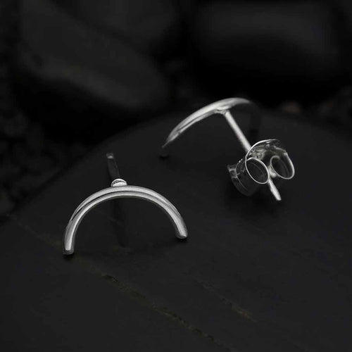Arch Stud Earrings - Sterling Silver