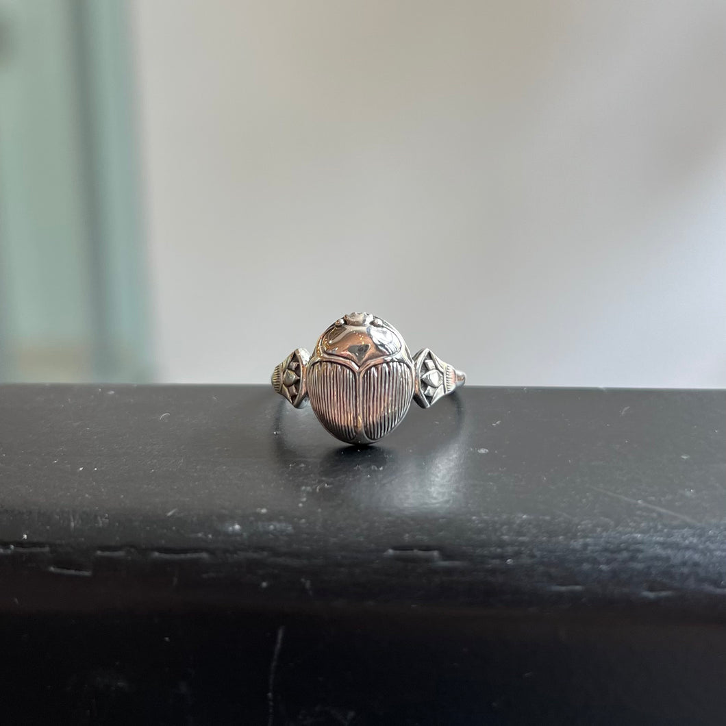 Scarab Ring - Sterling Silver