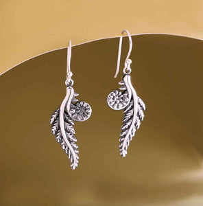Fern Dangle Earrings - Sterling Silver