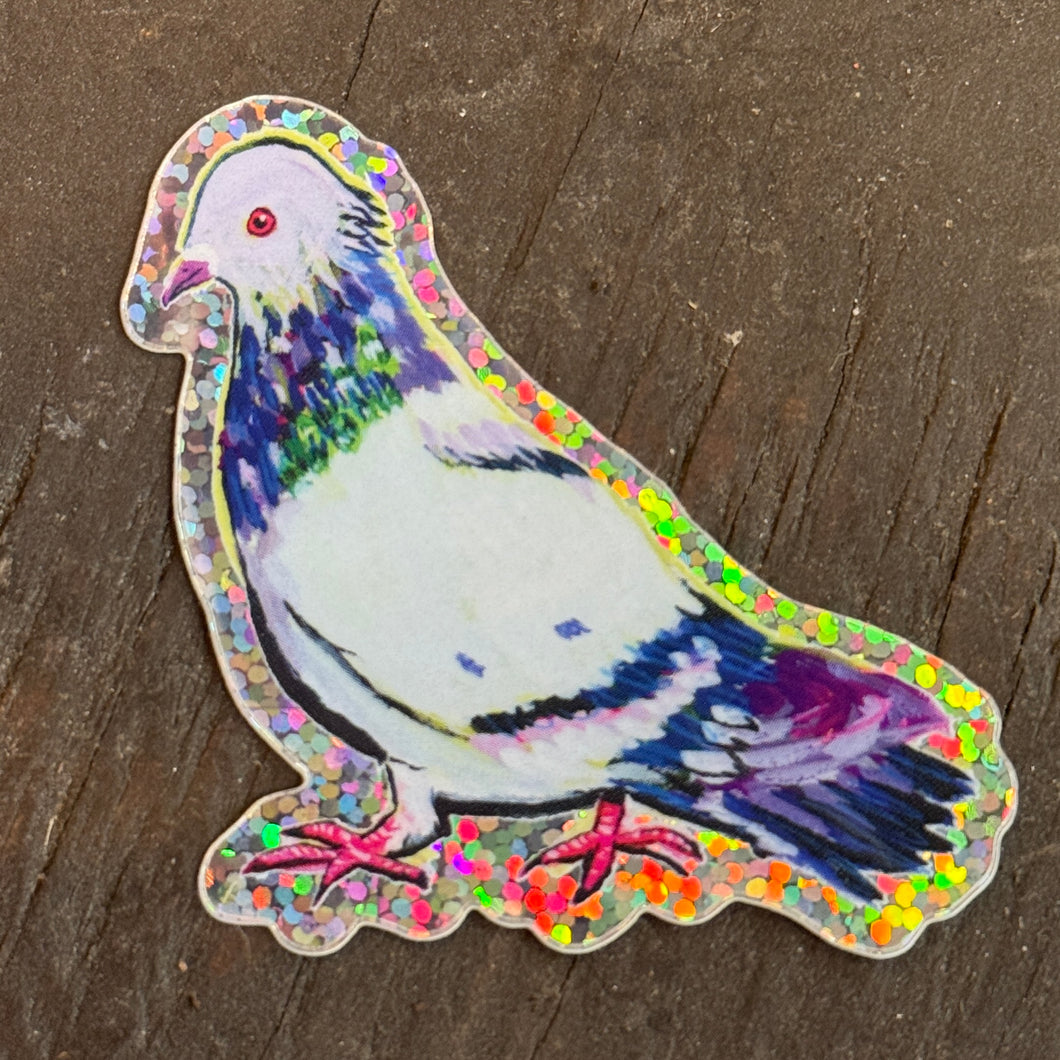 Glitter Pigeon Sticker