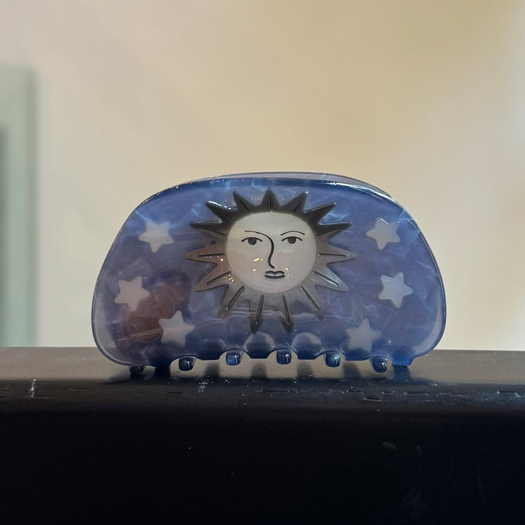 Pleiades Moon & Stars Hair Claw