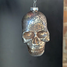 Load image into Gallery viewer, Glass Skull Ornament