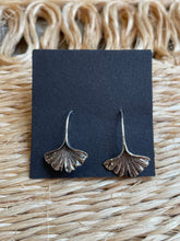 Load image into Gallery viewer, Gingko Leaf Earrings - Sterling Silver