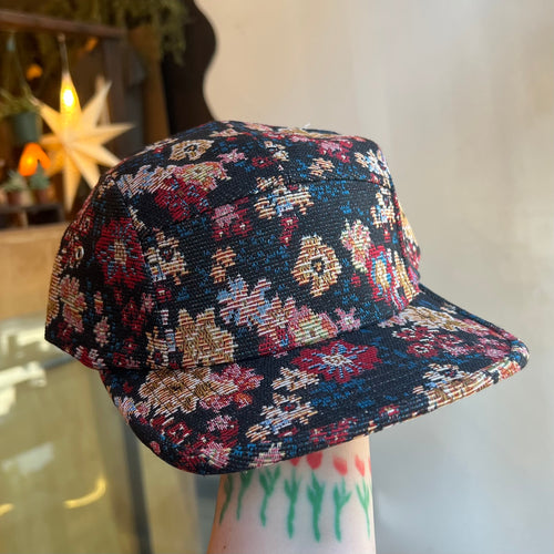 Floral Jacquard 5-Panel Hat
